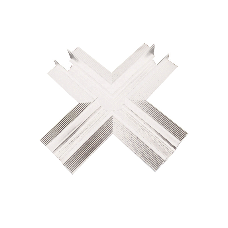 MATTE WHITE CONNECTOR  +  FOR MAGNETIC TRIMLESS TRACK MTCROSSW