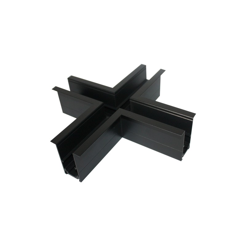 MATTE BLACK CONNECTOR  +  FOR MAGNETIC RECESSED TRACK MRCROSSB