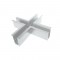 MATTE WHITE CONNECTOR  +  FOR MAGNETIC RECESSED TRACK MRCROSSW