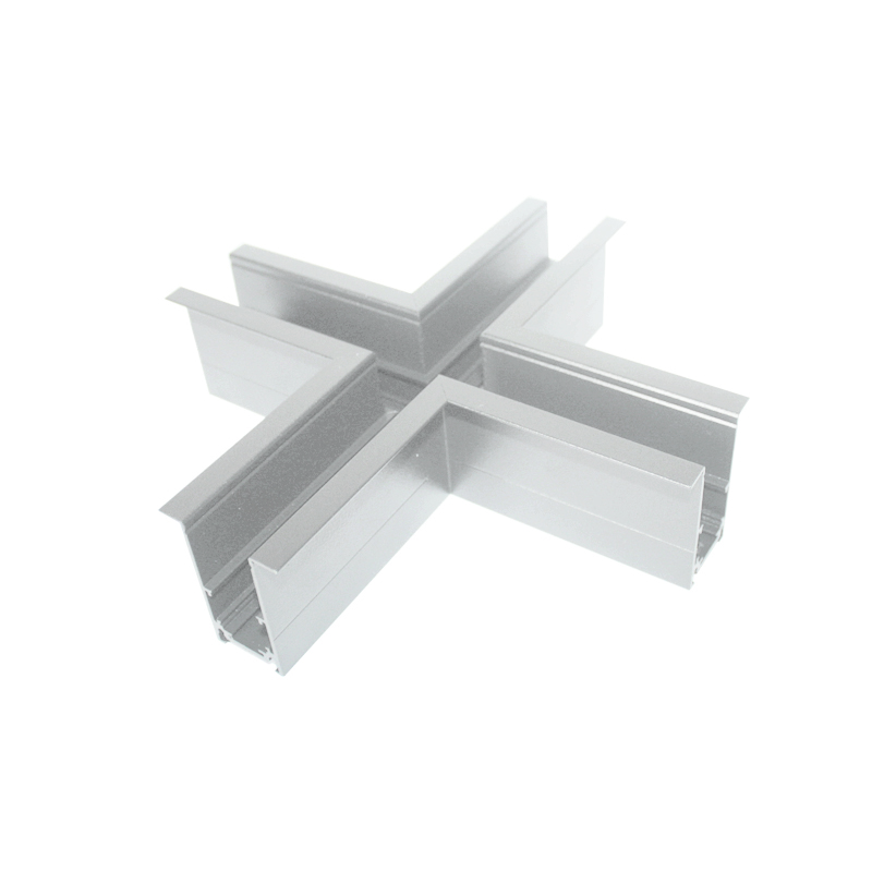 MATTE WHITE CONNECTOR  +  FOR MAGNETIC RECESSED TRACK MRCROSSW