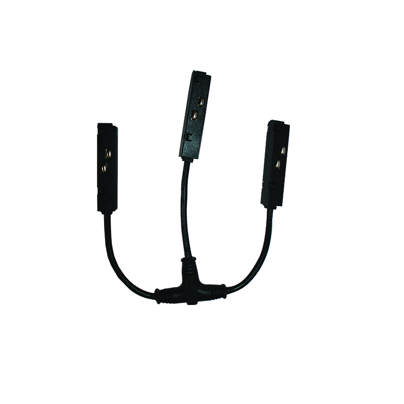 MATTE BLACK   T   ELECTRICAL CONNECTOR FOR MAGNETIC TRACK 48V DC MTCB