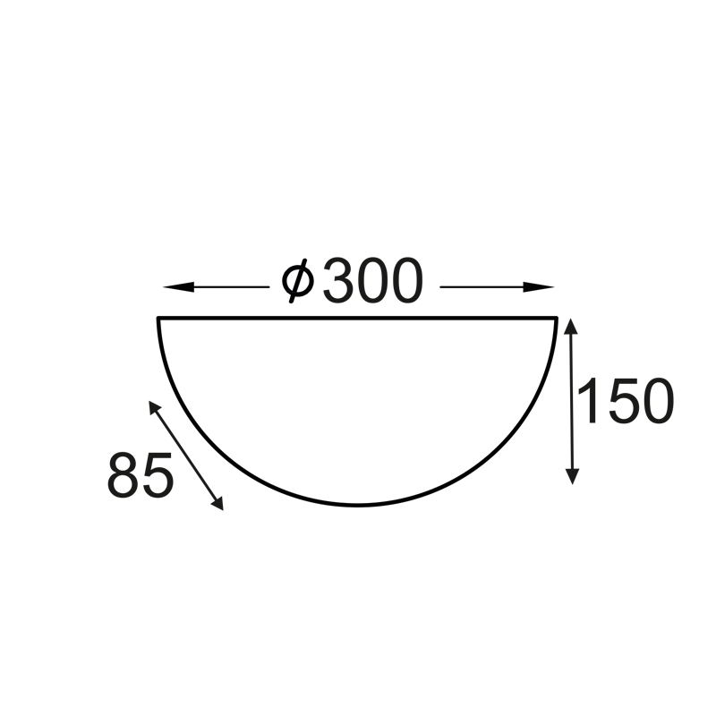 PHASING OUT CEILING LAMP D30 WHITE GLASS KACY XD0593002