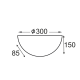 PHASING OUT CEILING LAMP D30 WHITE GLASS KACY XD0593002