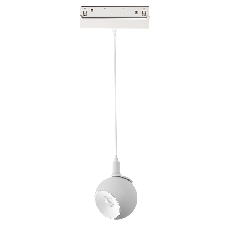 MATTE WHITE MAGNETIC PENDANT LUMINAIRE 48V DC 12W 4000K 1050LM 36° OSRAM RA90 Φ100 134MM IONAP1240W