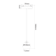 MATTE WHITE MAGNETIC PENDANT LUMINAIRE 48V DC 12W 4000K 1050LM 36° OSRAM RA90 Φ100 134MM IONAP1240W
