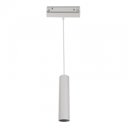 MATTE WHITE MAGNETIC PENDANT LUMINAIRE 48V DC 9W 3000K 950LM 36° OSRAM RA90 Φ50 220MM HUBEP930W MATTE WHITE MAGNETIC PENDANT LUMINAIRE 48V DC 9W 3000K 950LM 36° OSRAM RA90 Φ50 220MM HUBEP930W