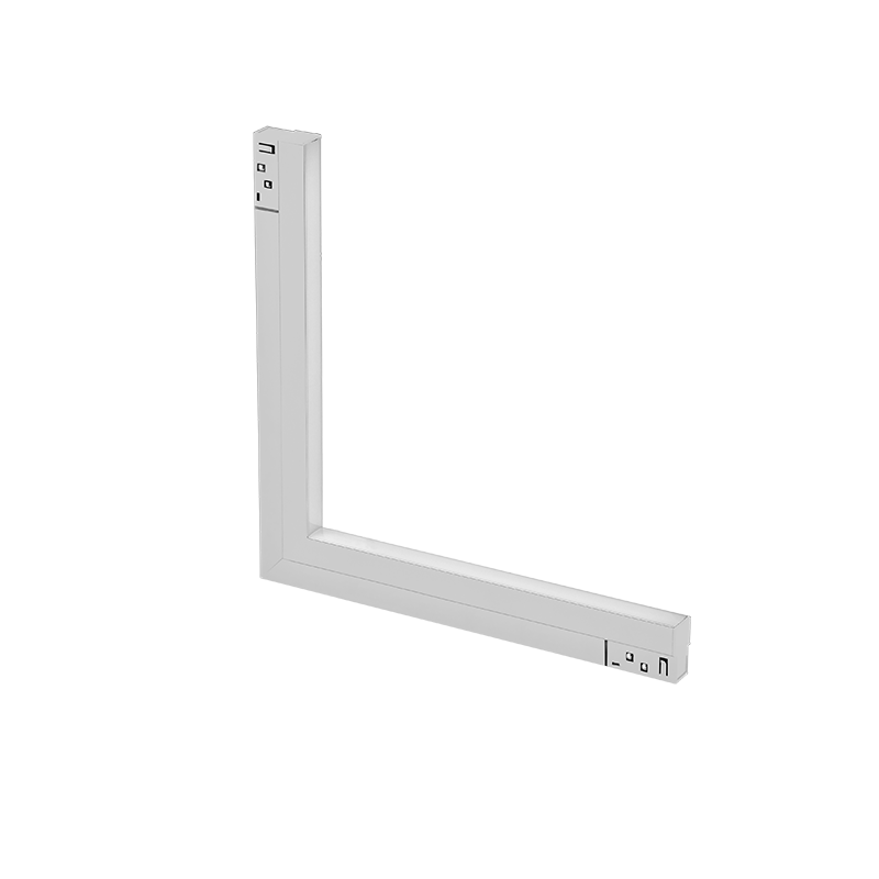 MATTE WHITE MAGNETIC LINEAR 90° INNER CORNER 48V DC 20W 3000K 1600LM 110° OSRAM RA90 L330 330MM LUCCA90IN2030W