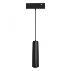 MATTE BLACK MAGNETIC PENDANT LUMINAIRE 48V DC 9W 3000K 950LM 36° OSRAM RA90 Φ50 220MM HUBEP930B MATTE BLACK MAGNETIC PENDANT LUMINAIRE 48V DC 9W 3000K 950LM 36° OSRAM RA90 Φ50 220MM HUBEP930B