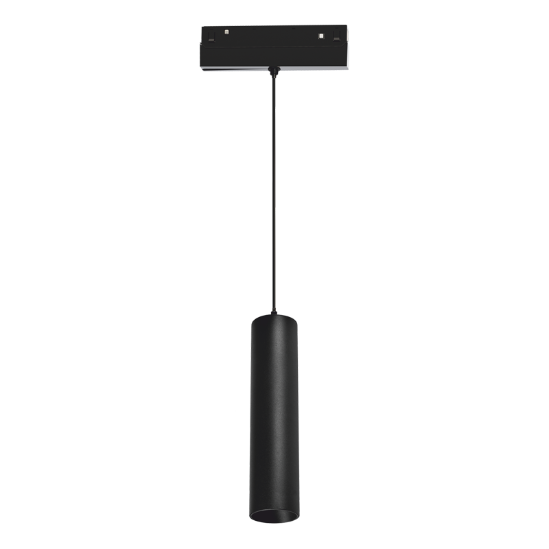 MATTE BLACK MAGNETIC PENDANT LUMINAIRE 48V DC 9W 3000K 950LM 36° OSRAM RA90 Φ50 220MM HUBEP930B MATTE BLACK MAGNETIC PENDANT LUMINAIRE 48V DC 9W 3000K 950LM 36° OSRAM RA90 Φ50 220MM HUBEP930B