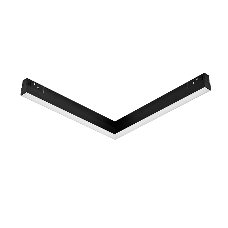 MATTE BLACK MAGNETIC LINEAR 90° CORNER 48V DC 20W 4000K 1750LM 110° OSRAM RA90 L322 307MM LUCCA902040B