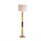PHASING OUT FLOOR LUMINAIRE 1XE27 METALLIC BRASS   WHITE SHADE, COLORgrey marble-antique brass Φ43ΧΗ153CM LUXOR ML306411FB