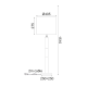 PHASING OUT FLOOR LUMINAIRE 1XE27 METALLIC BRASS   WHITE SHADE, COLORgrey marble-antique brass Φ43ΧΗ153CM LUXOR ML306411FB