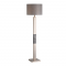 PHASING OUT FLOOR LUMINAIRE 1XE27 METALLIC NIKEL   GRAY SHADE, COLORgrey marble-brushed steel Φ43ΧΗ153CM LUXOR ML306411FS