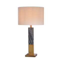 PHASING OUT TABLE LUMINAIRE 1XE27 METALLIC BRASS WHITE SHADE, COLOR grey marble-antique brass Φ38ΧΗ72CM LUXOR ML306411TB PHASING OUT TABLE LUMINAIRE 1XE27 METALLIC BRASS WHITE SHADE, COLOR grey marble-antique brass Φ38ΧΗ72CM LUXOR ML306411TB