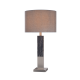 PHASING OUT TABLE LUMINAIRE 1XE27 METALLIC NIKEL  GRAY SHADE, COLOR grey marble-brushed steel Φ38ΧΗ72CM LUXOR ML306411TS