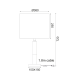 PHASING OUT TABLE LUMINAIRE 1XE27 METALLIC NIKEL  GRAY SHADE, COLOR grey marble-brushed steel Φ38ΧΗ72CM LUXOR ML306411TS