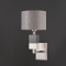 PHASING OUT WALL MOUNTED LUMINAIRE 1XE27 METALLIC NIKEL   GREY SHADE, COLORgrey marble-brushed stee 20Χ25ΧΗ30CM LUXOR ML306411WS