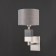 PHASING OUT WALL MOUNTED LUMINAIRE 1XE27 METALLIC NIKEL   GREY SHADE, COLORgrey marble-brushed stee 20Χ25ΧΗ30CM LUXOR ML306411WS