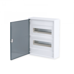 SURFACE MOUNTING ENCLOSURE 24 MODULES TRANSPARENT DOOR 2 ROWS IP40 282N24ALFA SURFACE MOUNTING ENCLOSURE 24 MODULES TRANSPARENT DOOR 2 ROWS IP40 282N24ALFA