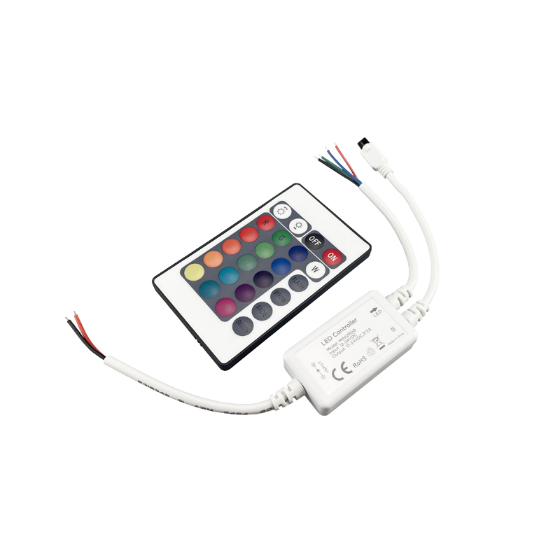 MINI RGB LED CONTROLLER 6A 72W/12V 144W/24V amp IR REMOTE MINI2RGB MINI RGB LED CONTROLLER 6A 72W/12V 144W/24V amp IR REMOTE MINI2RGB