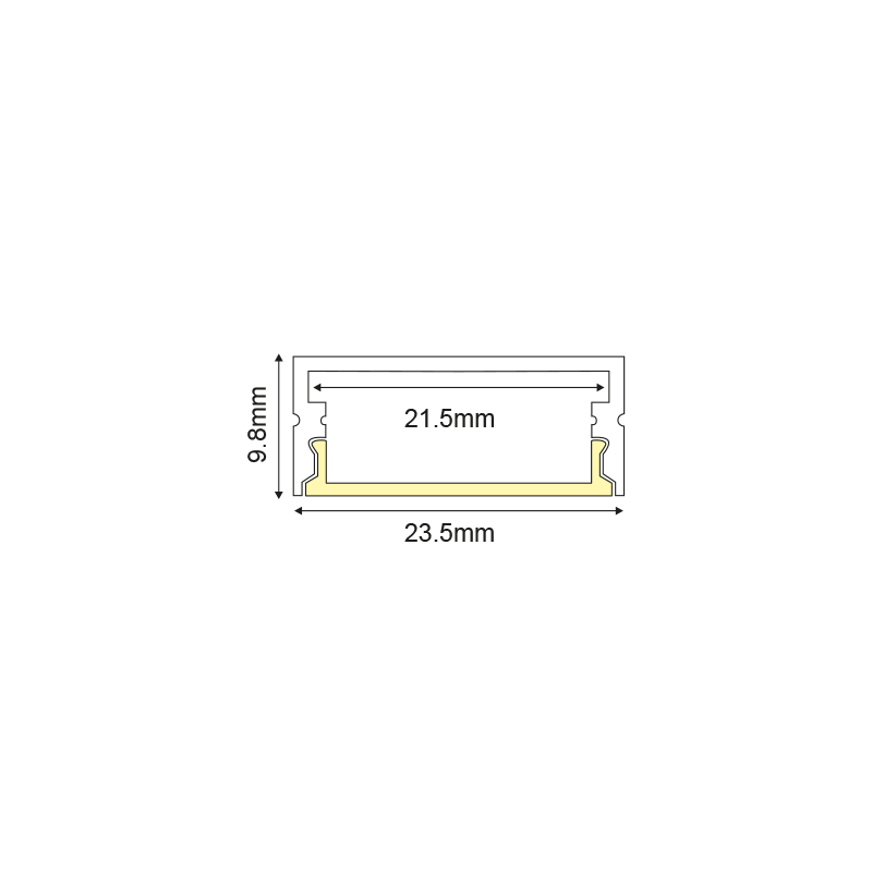 NORM ALUMINUM PROFILE WITH OPAL COVER 2m/pc P117U NORM ALUMINUM PROFILE WITH OPAL COVER 2m/pc P117U