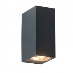 ^GU10 WALL LUMINAIRE 230V AC DARK GREY IP65 MAX.2X35W LG2204GU10G ^GU10 WALL LUMINAIRE 230V AC DARK GREY IP65 MAX.2X35W LG2204GU10G