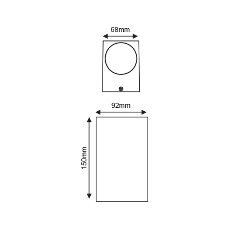 ^GU10 WALL LUMINAIRE 230V AC DARK GREY IP65 MAX.2X35W LG2204GU10G ^GU10 WALL LUMINAIRE 230V AC DARK GREY IP65 MAX.2X35W LG2204GU10G
