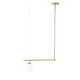 ^PENDANT LUMINAIRE 1ΧΕ27 METAL+OPAL GLASS 56X15XH115CM THETIS V360501P ^PENDANT LUMINAIRE 1ΧΕ27 METAL+OPAL GLASS 56X15XH115CM THETIS V360501P