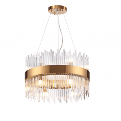 ^PENDANT 12XG9 CRYSTAL + BRASS METALLIC D50XH110CM DYNASTY EG18412P50AB ^PENDANT 12XG9 CRYSTAL + BRASS METALLIC D50XH110CM DYNASTY EG18412P50AB