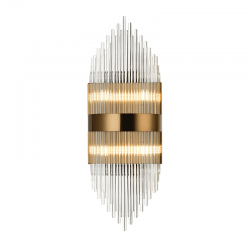 ^WALL MOUNTED LUMINAIRE 4XG9 CRYSTAL + BRASS METALLIC 20Χ11Χ54CM DYNASTY EG1844W54AB ^WALL MOUNTED LUMINAIRE 4XG9 CRYSTAL + BRASS METALLIC 20Χ11Χ54CM DYNASTY EG1844W54AB