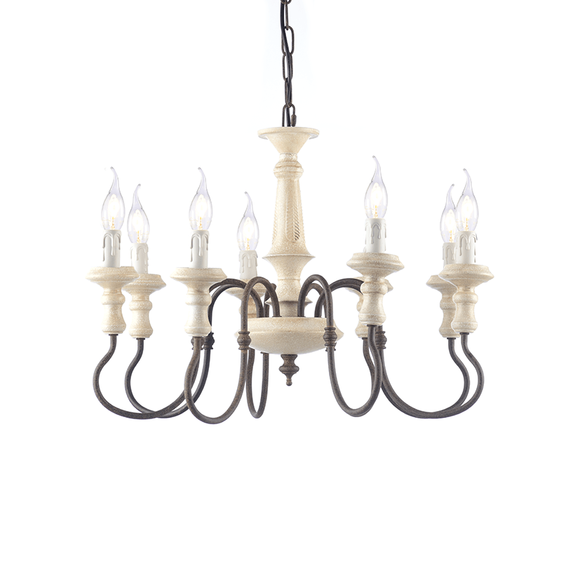 ^PENDANT LUMINAIRE 8XE14 ANTIQUE/RUST METALLIC D60XH150CM TOULOUSE EG178P60R