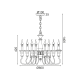 ^PENDANT LUMINAIRE 8XE14 ANTIQUE/RUST METALLIC D60XH150CM TOULOUSE EG178P60R
