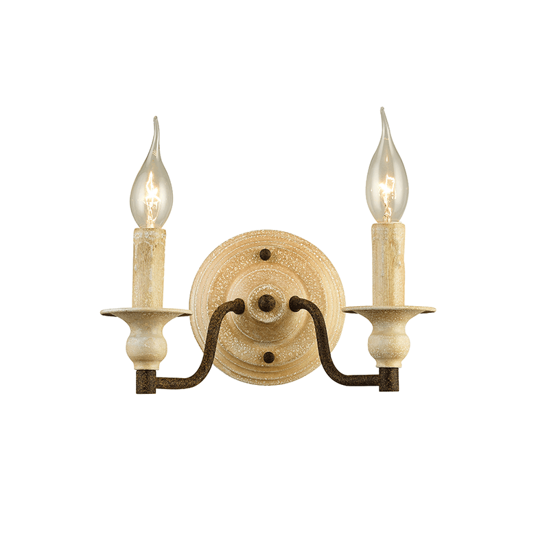 ^WALL MOUNTED LUMINAIRE 2XE14 ANTIQUE/RUST 28X14X16CM LYON EG5872W28R