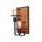 ^WALL MOUNTED LUMINAIRE 2XE27 WOOD+BLACK METALLIC 25X16XH36CM TESLA EG842W36B