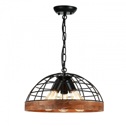 ^PENDANT LUMINAIRE 3XE27 WOOD + BLACK D40XH120CM TESLA EG843P40B ^PENDANT LUMINAIRE 3XE27 WOOD + BLACK D40XH120CM TESLA EG843P40B
