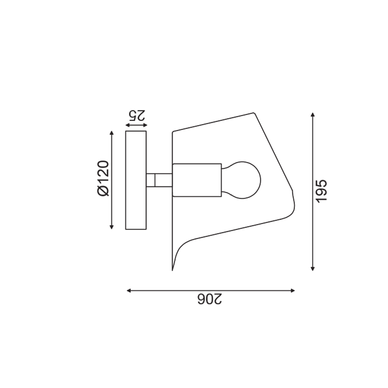 ^WALL LIGHTING 1XE27 BLACK METALLIC 21Χ17Χ20CM MONET HM481W21BK ^WALL LIGHTING 1XE27 BLACK METALLIC 21Χ17Χ20CM MONET HM481W21BK