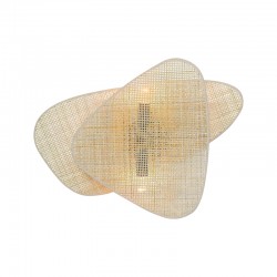 ^WALL MOUNTED LIGHTING 2ΧΕ14 SKYROS MATTING RATTAN 50X35X13CM TF20852WN ^WALL MOUNTED LIGHTING 2ΧΕ14 SKYROS MATTING RATTAN 50X35X13CM TF20852WN
