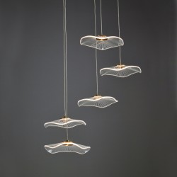 ^PENDANT LAMP LED 25W 3000K 1750LM NINFEA BRASS METAL IP20 D55XH260CM ZM34LEDP55BR ^PENDANT LAMP LED 25W 3000K 1750LM NINFEA BRASS METAL IP20 D55XH260CM ZM34LEDP55BR