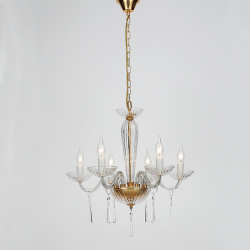 ^PENDANT 6XE14 CLEAR CRYSTAL + GOLD METALΦ54×Η178CM VIOLET BLK80286PCG ^PENDANT 6XE14 CLEAR CRYSTAL + GOLD METALΦ54×Η178CM VIOLET BLK80286PCG