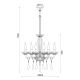 ^PENDANT 6XE14 CLEAR CRYSTAL + GOLD METALΦ54×Η178CM VIOLET BLK80286PCG ^PENDANT 6XE14 CLEAR CRYSTAL + GOLD METALΦ54×Η178CM VIOLET BLK80286PCG