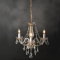 ^PENDANT 3XE14 CLEAR CRYSTAL + GOLD METAL Φ48×Η160CM GLADIOLO BLK80413PCG