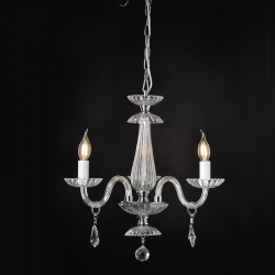 ^PENDANT 3XE14 CLEAR CRYSTAL + CHROME METAL Φ49×Η173CM LOMPELIA BLK80383PCC ^PENDANT 3XE14 CLEAR CRYSTAL + CHROME METAL Φ49×Η173CM LOMPELIA BLK80383PCC