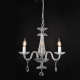 ^PENDANT 3XE14 CLEAR CRYSTAL + CHROME METAL Φ49×Η173CM LOMPELIA BLK80383PCC