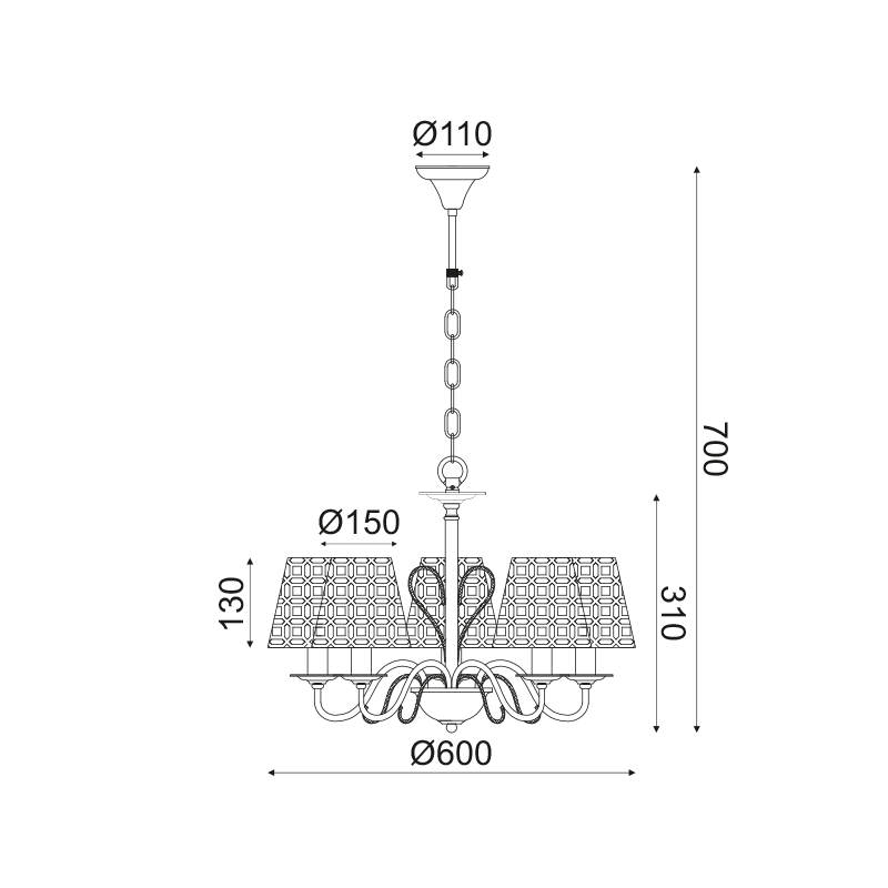 ^PENDANT 5ΧΕ14 METAL BLACK- COPPER Φ55ΧΗ85CM EDAM EG169755PBC ^PENDANT 5ΧΕ14 METAL BLACK- COPPER Φ55ΧΗ85CM EDAM EG169755PBC