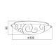 CEILING LAMP D30CM 2XE27 GLASS CHAPLIN AD994706