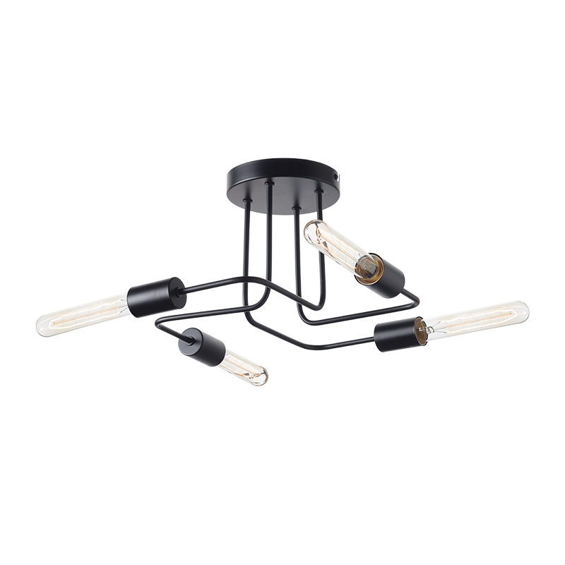 CEILING LUMINAIRE 4XE27 METALLIC BLACK MAT Φ44XH21CM COBRA TNK933844CBK CEILING LUMINAIRE 4XE27 METALLIC BLACK MAT Φ44XH21CM COBRA TNK933844CBK