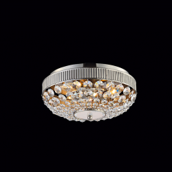 CEILING 3XE14 CRYSTAL+NICKEL Φ34ΧΗ17CM ROSE DLA12253 CEILING 3XE14 CRYSTAL+NICKEL Φ34ΧΗ17CM ROSE DLA12253
