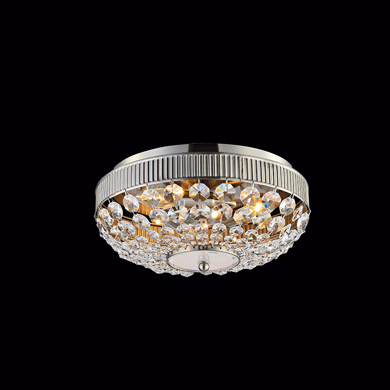 CEILING 3XE14 CRYSTAL+NICKEL Φ34ΧΗ17CM ROSE DLA12253 CEILING 3XE14 CRYSTAL+NICKEL Φ34ΧΗ17CM ROSE DLA12253