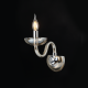 ^WALL MOUNTED LUMINAIR 1XE14 COGNAC CRYSTAL + CHROME METAL 22X30CM LUNARIA BLK82181WCNC