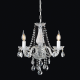 ^PENDANT 3XE14 CLEAR CRYSTAL + CHROME METAL Φ48×Η160CM GLADIOLO BLK80413PCC